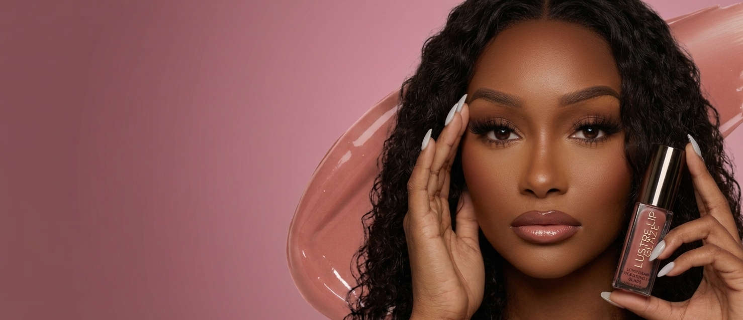 Black woman holding Natural bouquet by Afia Beauty cosmetics